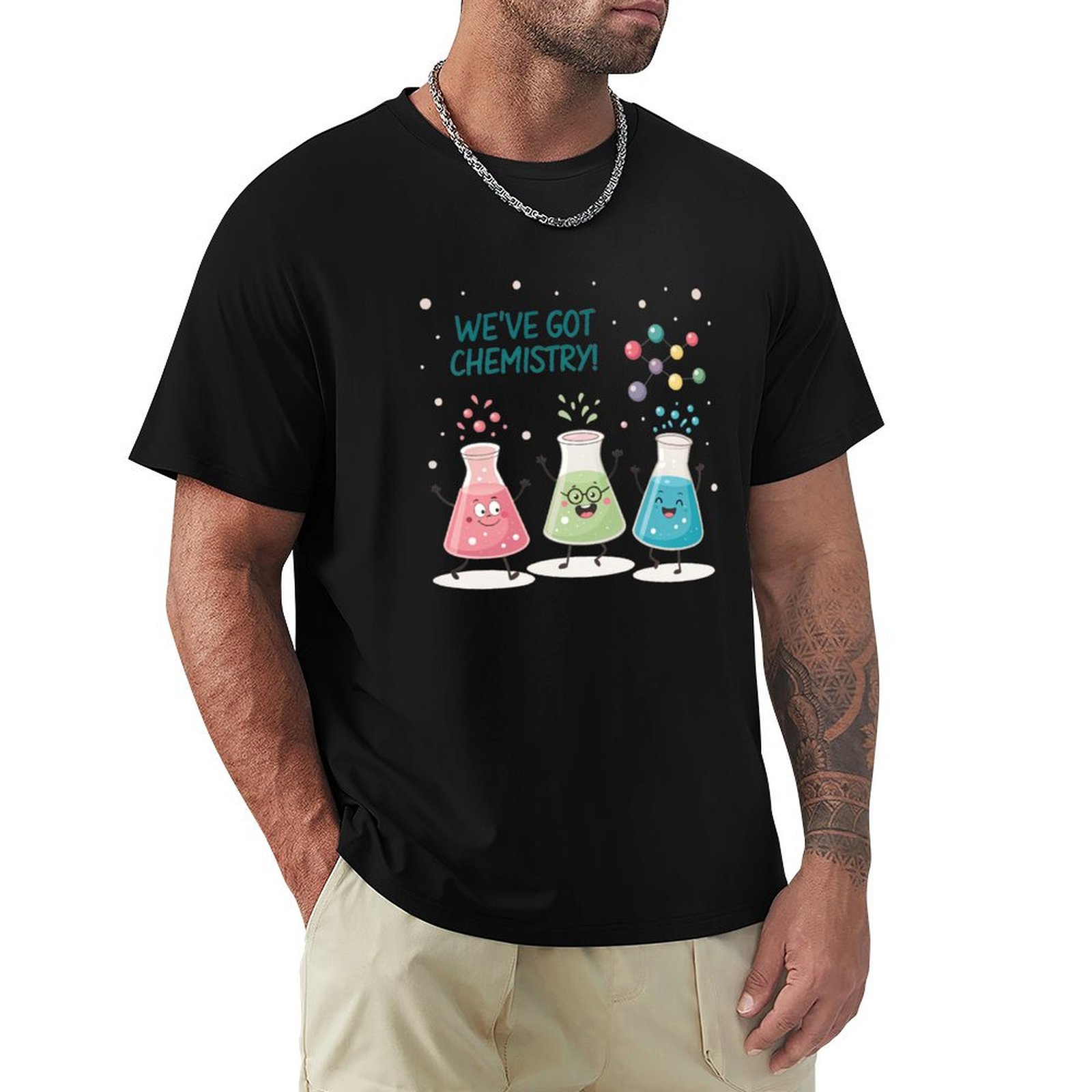 Science Buddies - เสื้อยืด Science Beaker Buddies ขนาดใหญ่ ระบายอากาศได้ดี