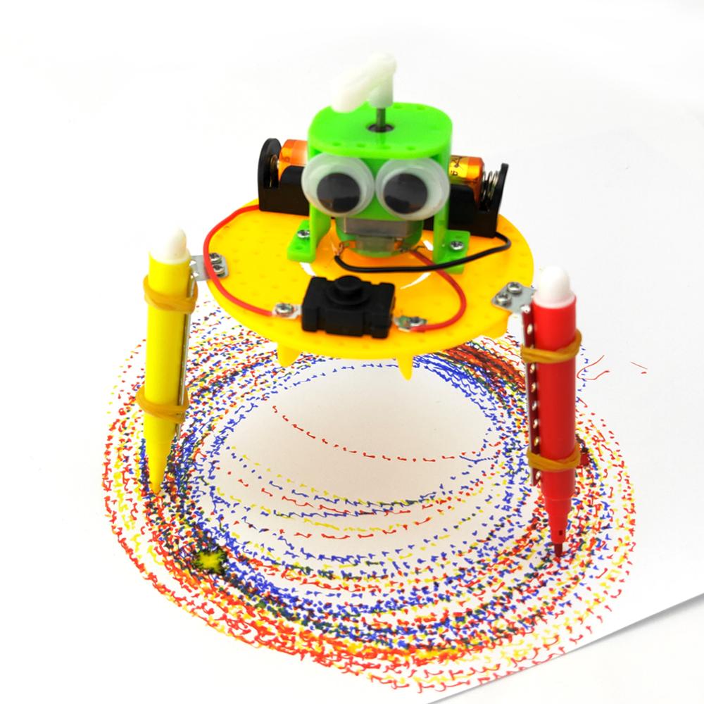 Science Robot - การเรียนรู้เบื้องต้น หุ่นยนต์วาดเขียน DIY เทคโนโลยี นวัตกรรมขนาดเล็ก ของเล่นเสริมการเรียนรู้
