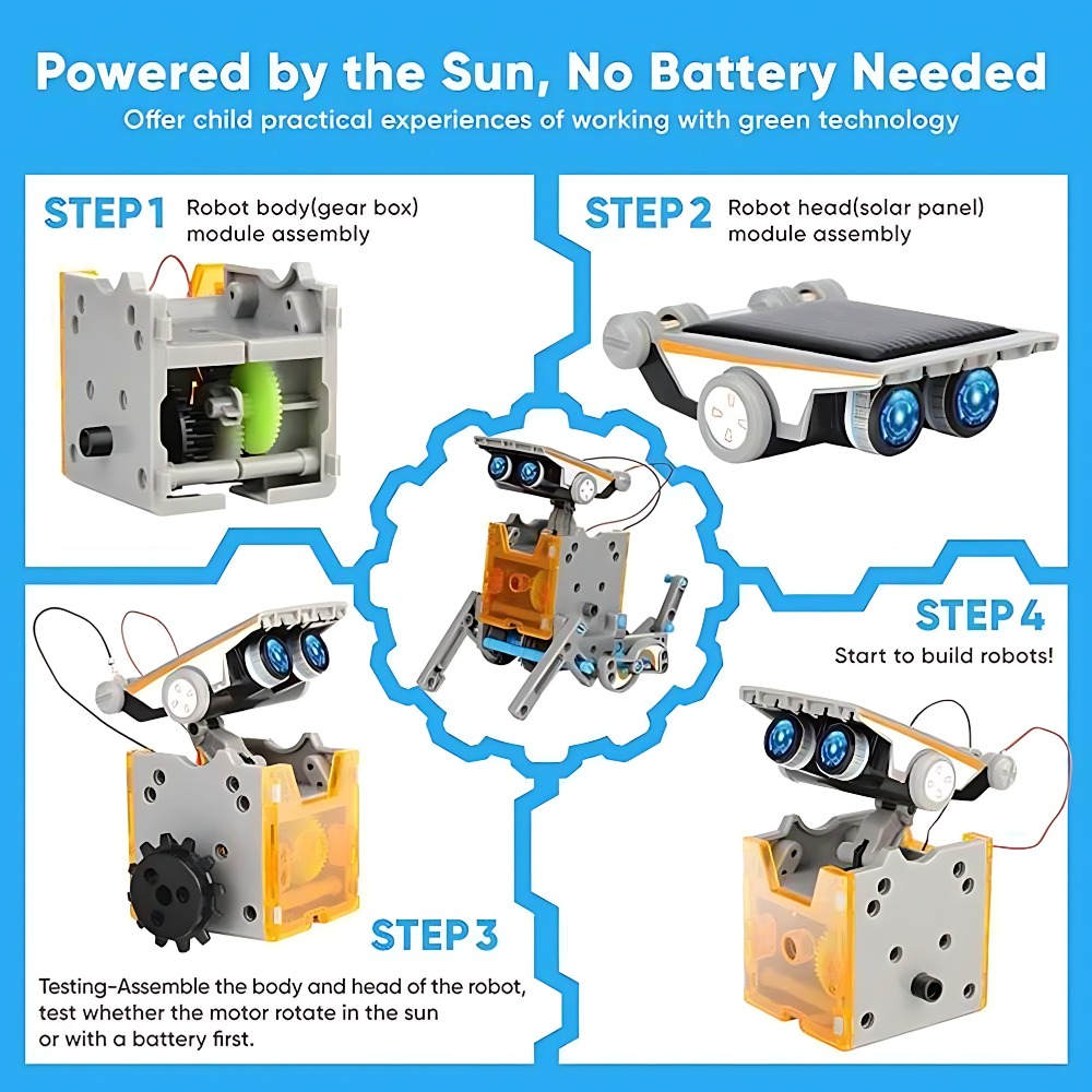 บล็อกตัวต่อหุ่นยนต์พลังงานแสงอ - Science Robot บทวิจารณ์และราคา