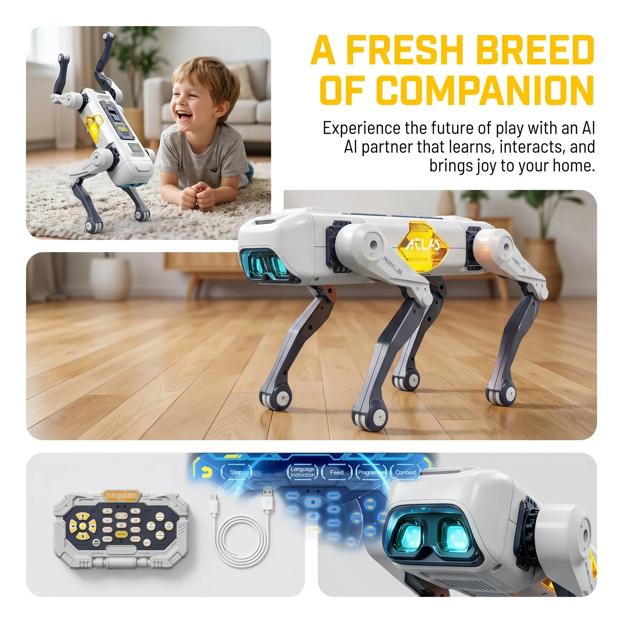 หุ่นยนต์สุนัขอัจฉริยะ AI ควบคุ - Science Robot บทวิจารณ์และราคา