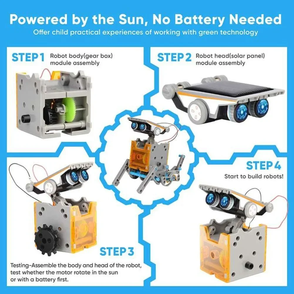 13 in 1 พลังงานแสงอาทิตย์หุ่นย - Science Robot บทวิจารณ์และราคา